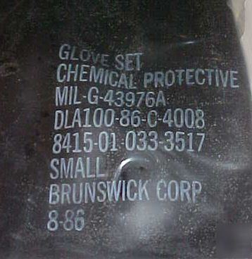 12 pr. vintage rubber haz mat chemical nbc gloves 1 doz