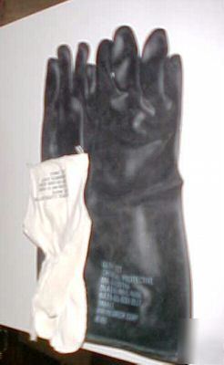 12 pr. vintage rubber haz mat chemical nbc gloves 1 doz