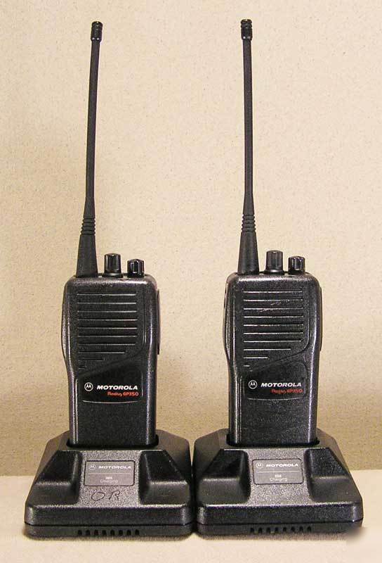 *2 motorola GP350 uhf 16CH 4W two way radios & chargers