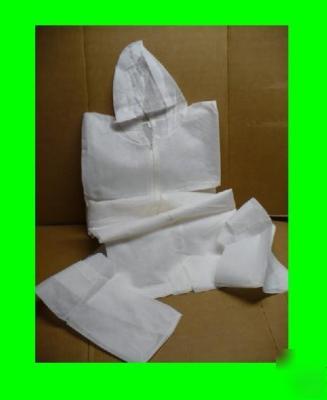 (25) xxl coverall white paint zip-up tyvek suit