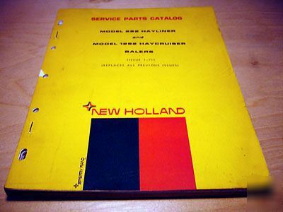 New holland 282 1282 hay baler parts manual catalog nh