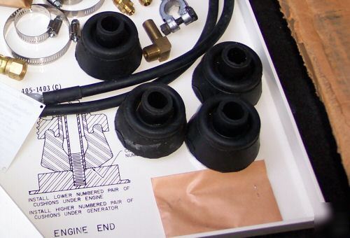 Onan mdjf marine drip pan motor mounts bat cables kit