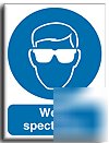 Wear spectacles sign-s. rigid-200X250MM(ma-017-re)