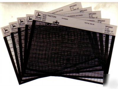 John deere 100K 200 crop thinner parts manual microfich