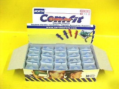 New 20 pairs north com-fit reuseable ear plugs #281415