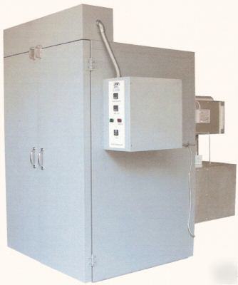 Powder coating oven and powder booth combination