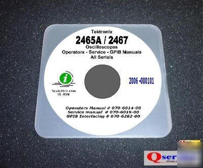 Tektronix tek 2465A service+operators+gpib manuals cd