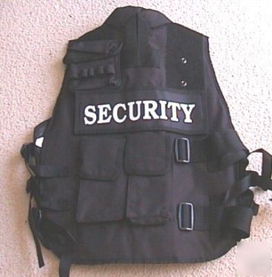  security tactical patrol load carrying vest black 