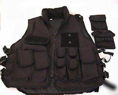  security tactical patrol load carrying vest black 