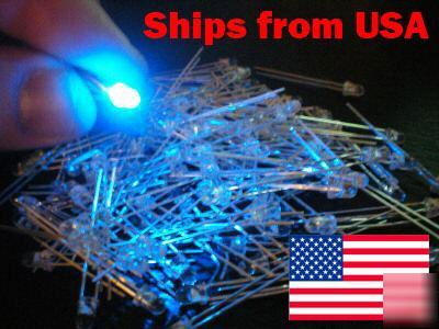 100 pc blue led 3MM diy case mod fast shipping from usa