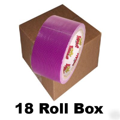 18 roll box of purple duct tape 2