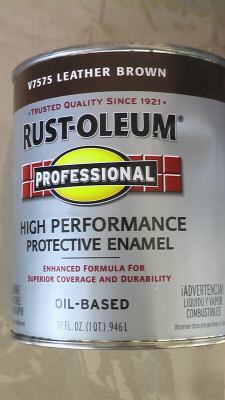 3 quarts/rustoleum high performance enamel - brown