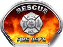 Fire helmet face decal 49 reflective rescue fire
