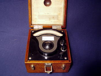 1930S wood antique ge alternating current ammeter amps