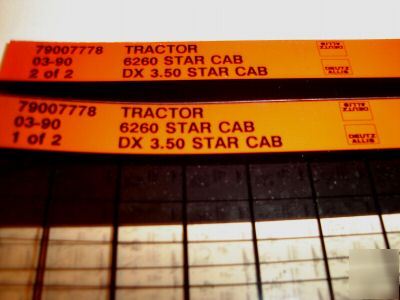 Deutz allis 6260 & dx 3.50 tractor parts microfiche