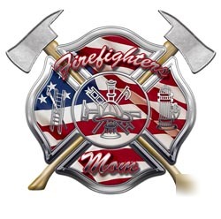Firefighters mom decal reflective 6