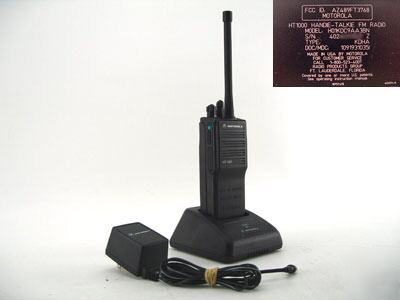 Used motorola vhf HT1000 16 ch portable radio package