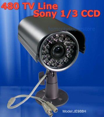 480 tv line sony 1/3 ccd waterproof ir external camera 