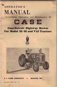 1946 case operator's manual- di-si & vai tractors