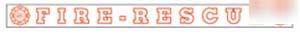 Fire rescue outside window banner decal