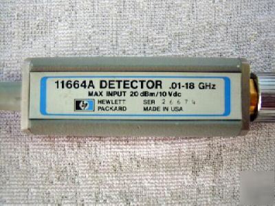 Hp -agilent 11664A .01 to 18 ghz detector w/opt 001 