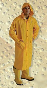 Yellow pvc/polyester rain coat- 35 mm large