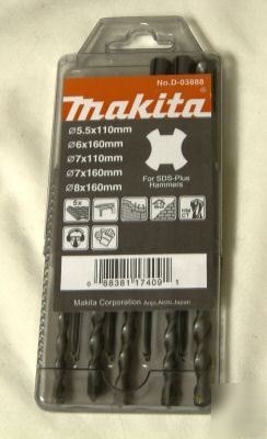 Makita set of 5 sds plus drill bits ( part no:-p-30461)