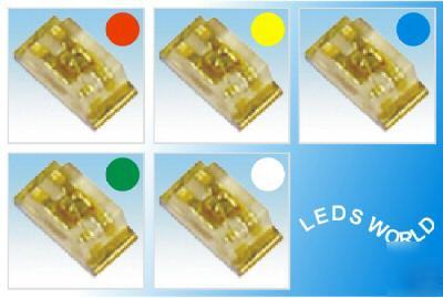 0603 smd chip leds red,yellow,blue,white,green each 10