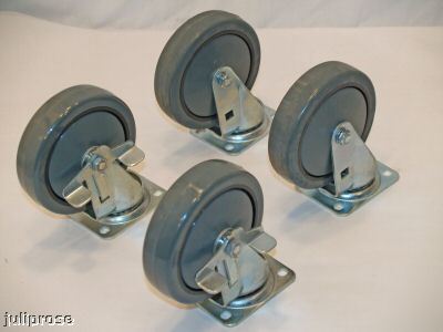(4) faultless series 400 dyna-tred tpr casters 1200 lbs