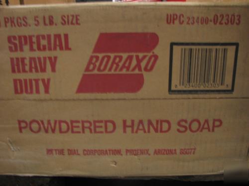 Box of 9 boraxo 5LB powdered hand soap heavy duty
