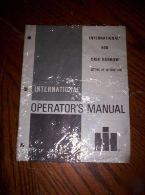 New ih farmall international 500 disk harrow manual 