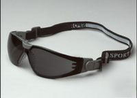 Sporty safety goggles gray grey lens Z87+ sunglasses