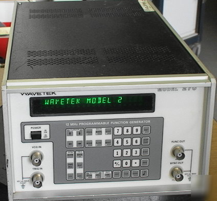 Wavetek 270 12 mhz programmable function generator