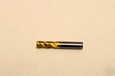 New - usa solid carbide tin coated end mill 4FL 1/4