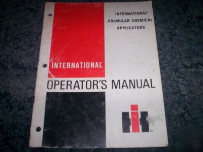 Case ih granular chemical applicators operators manual