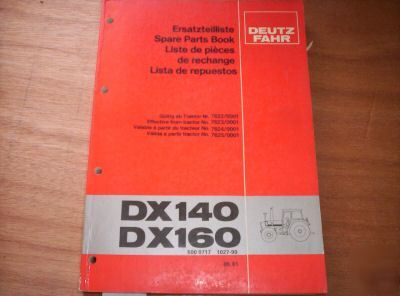 Deutz-fahr dx 140 & dx 160 tractor spare parts manual
