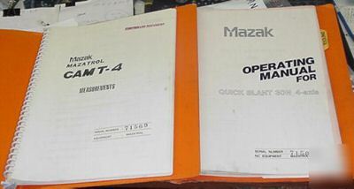 Lot of (2) mazak quick slant 30N QS30N 4 axis manual