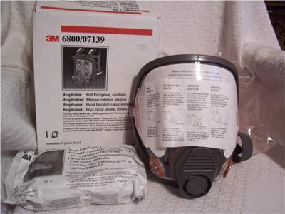 New 3M 6800 full facepiece respirator mask + filters m