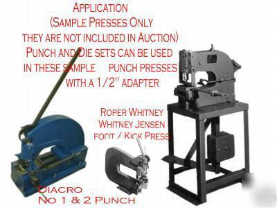 Roper whitney diacro 32 punch die set kit for press