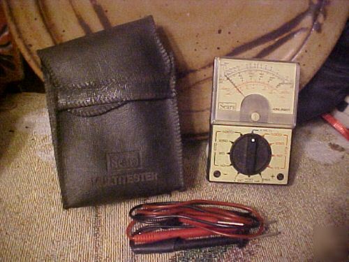 Vintage sears electrical multitester with vinyl case