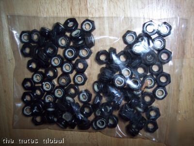 100 lock nuts - black - hardened