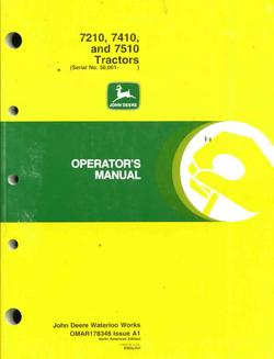 John deere operators manual 7210 7410 7510 tractors vg