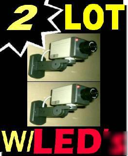 Fake home security led spy cameras+adt'l sticker lot 