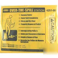 Over-the-spill station holder and sign with pads 425100