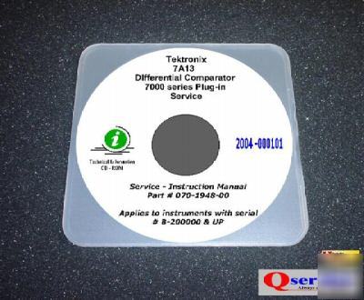 Tektronix tek 7A13 service - ops manual cd +