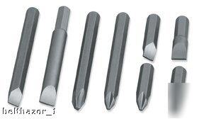 Impact driver bits 8PC, phillip and slotted, 5/16 shank