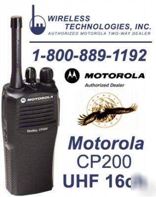 Motorola CP200 uhf 16 ch radio radius two way cp 200