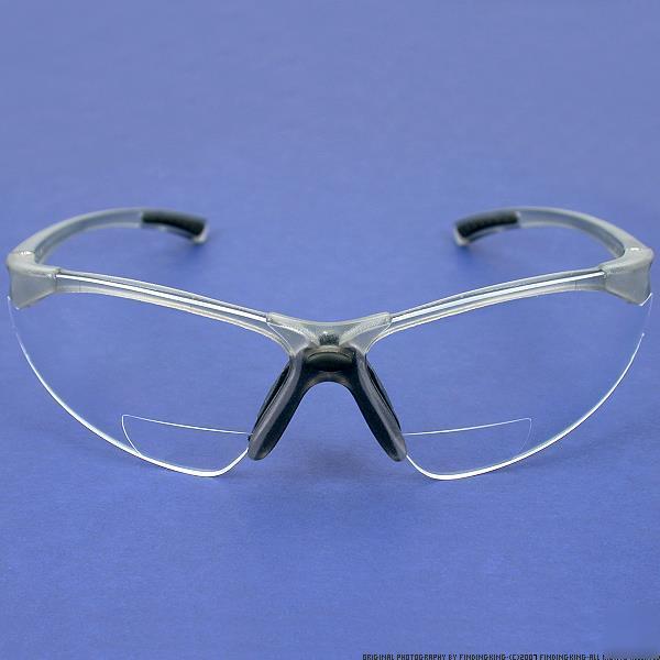 Radians reading bifocal clear C2 safety glasses +1.0