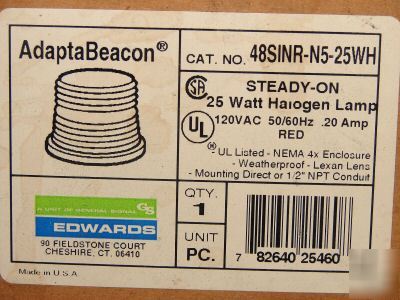 Edwards adaptabeacon steady-on red 48SIN4-N5-25WH 