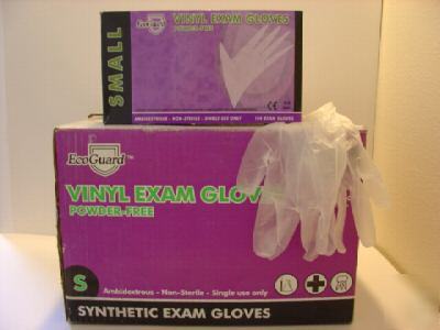1 case vinyl examination gloves non-latex, powder free